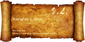 Vargha Libor névjegykártya